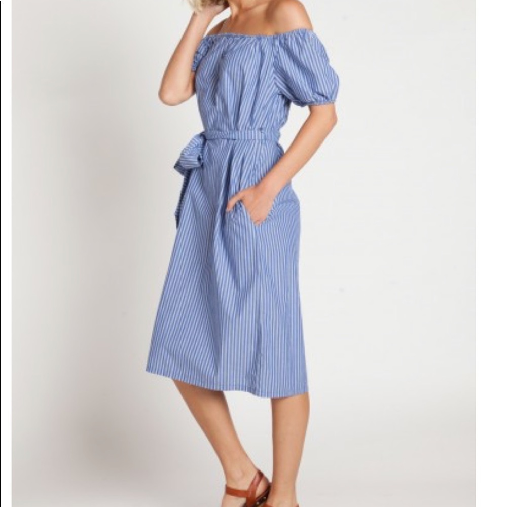 Velvet Heart blue stripped cotton dress