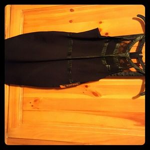Buffalo black dress with leather strips. NWT
