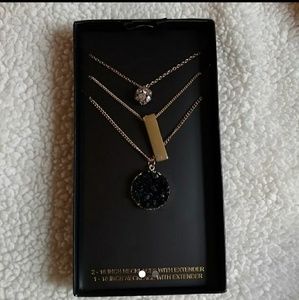 ❤️only 1 left sale $6!❤️ black druzy necklace