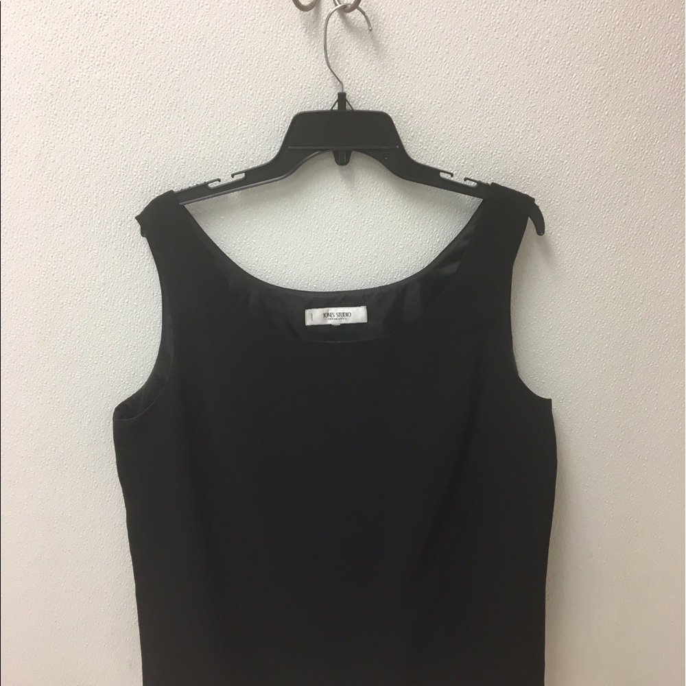 Black formal sleeveless blouse