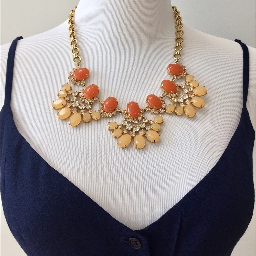 Jcrew cabochon fan necklace