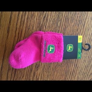 NWT pink John Deere socks.