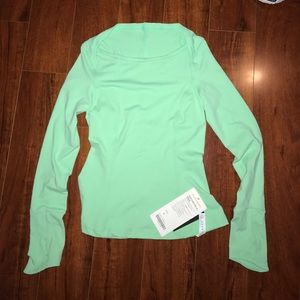 NWT Lululemon sea foam green long sleeve shirt