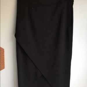 Black Tulip Pencil Skirt