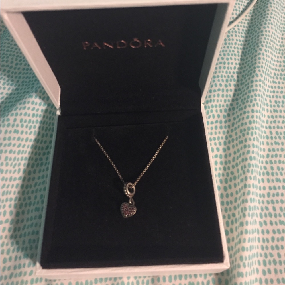 Pandora heart charm necklace