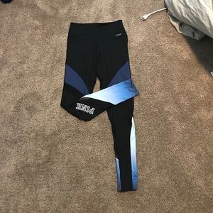 Blue tie dye high waisted leggings from PINK