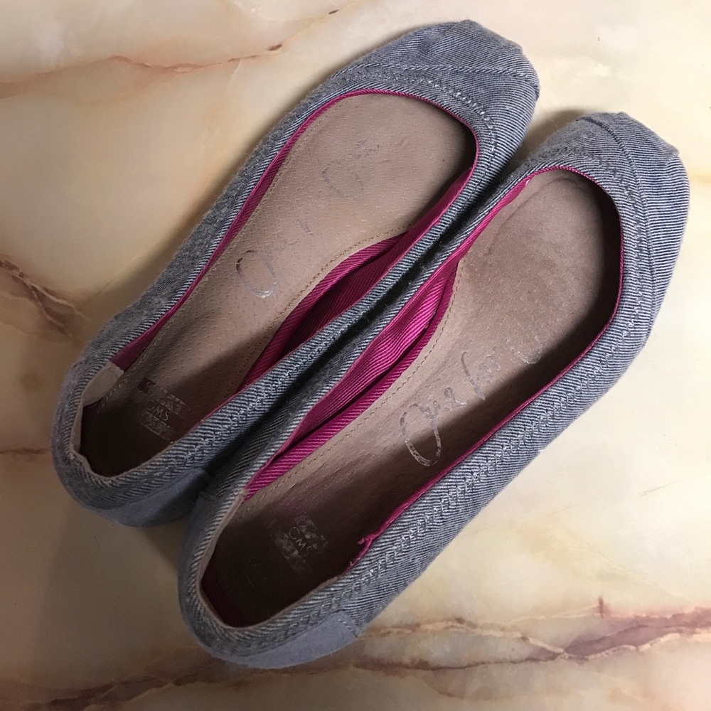 Toms Blue Jean Ballet Flats