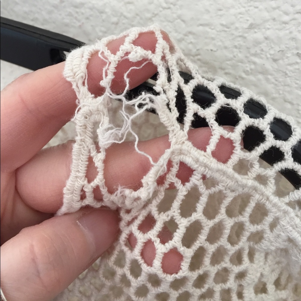 Say What? Cream Lace top size M - Picture 2 of 3
