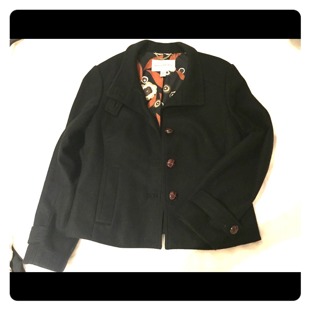 Banana Republic black wool short coat