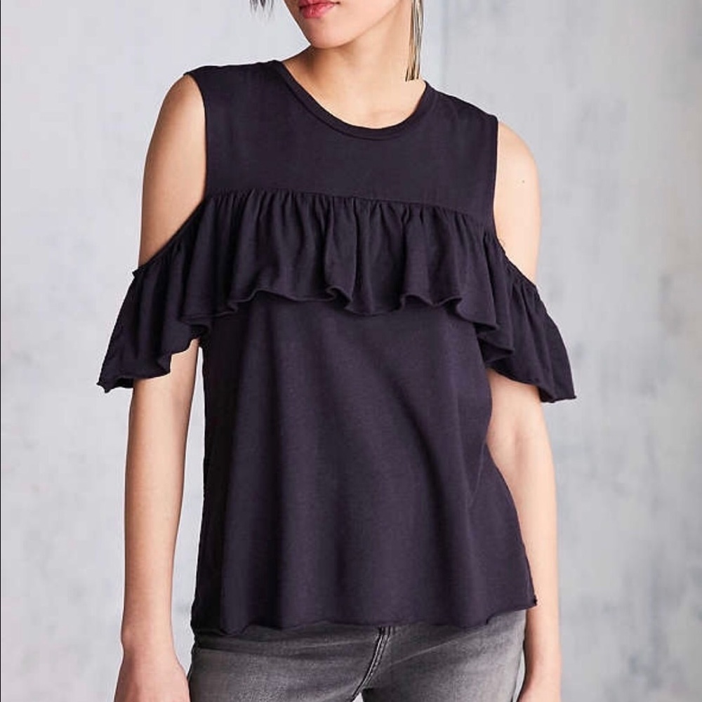 Black ruffle tank from UO! BNWT