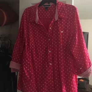 EUC Pink Karen Scott 3/4 Sleeve Button Up 1X