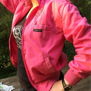 Vintage Member's Only Jacket / Pink / Sz M