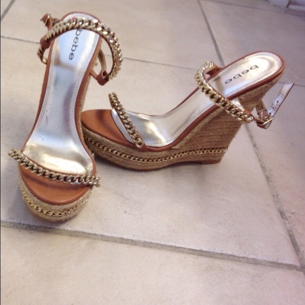 Dark Tan Bebe 6" Wedge Sandal