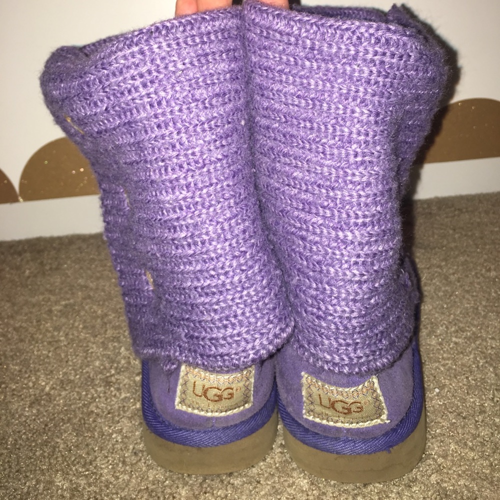 UGG Women boots Classic Cardy Purple Knit