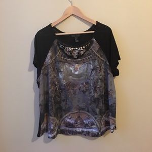 Forever 21+ Jewel Art Shirt