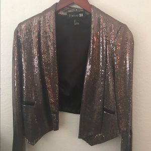 Gold sequin blazer