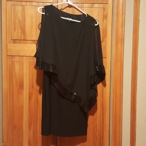 Black dress with cape