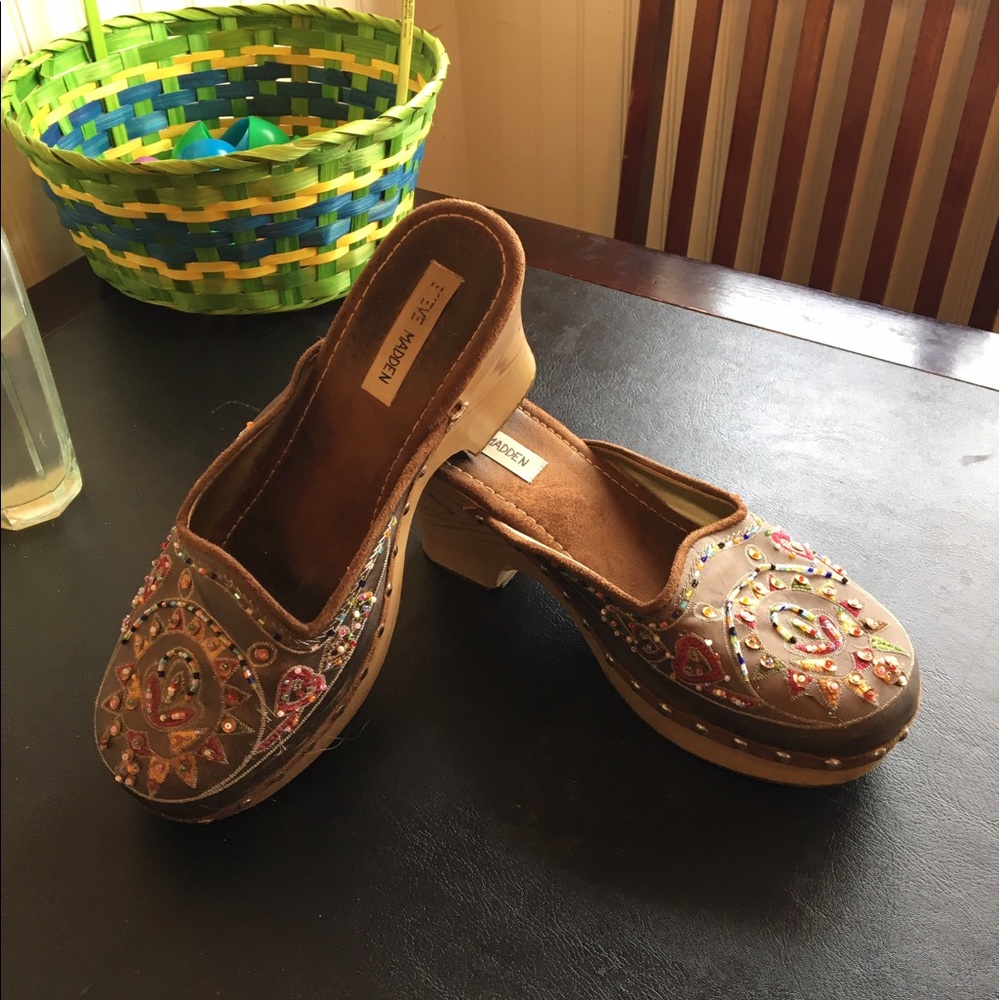 Steve Madden beaded clogs, size 9.5