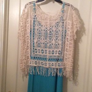 Lace top beige natural color