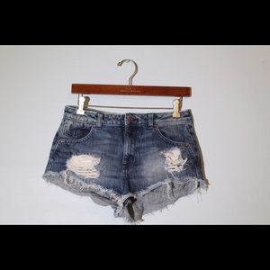H&M Disney Distressed Shorts