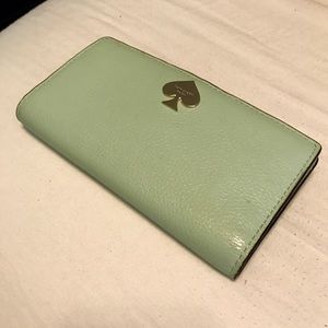 EUC Kate Spade Mint Green Wallet