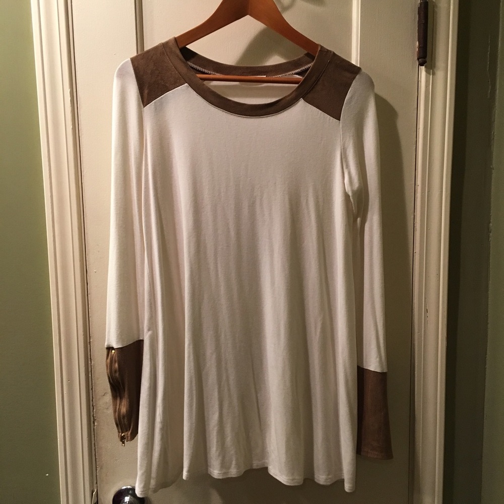 Cream/tan mini dress/tunic