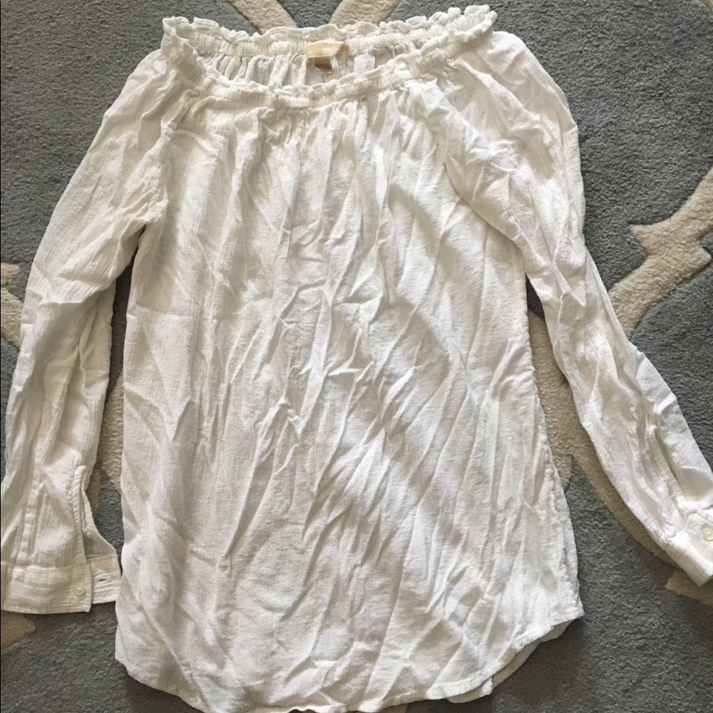 MICHAEL Michael Kors Off the Shoulder Peasant Top