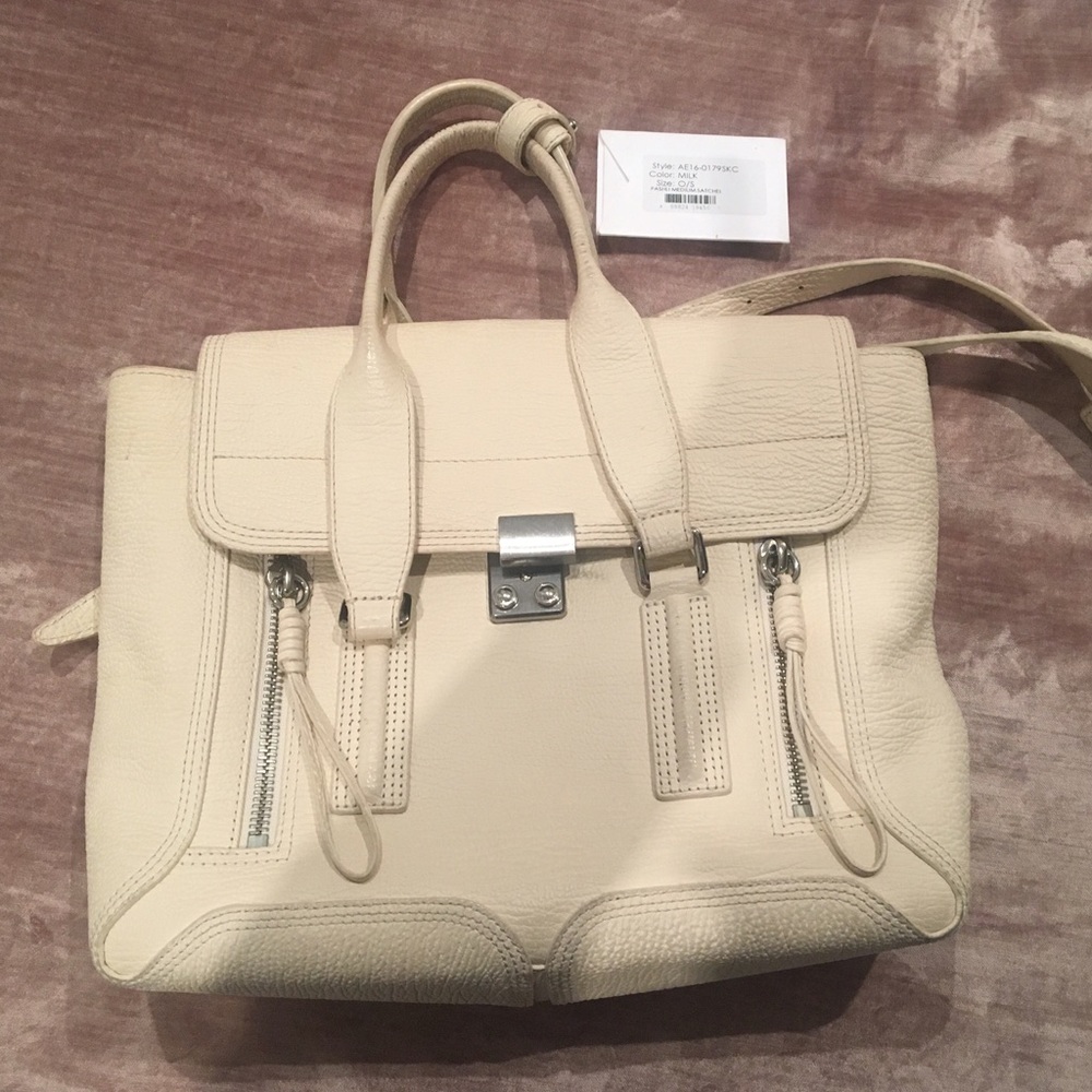 Philip Lim Pashli Medium Satchel-Milk