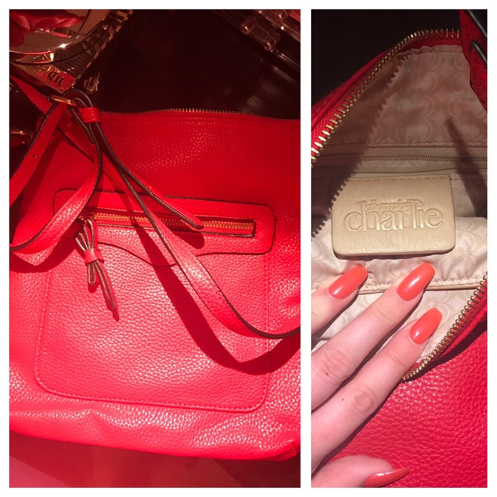 Charming Charlie's Red Cross body purse