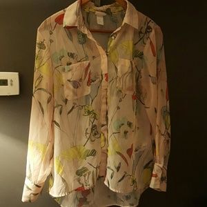 H&M Sheer Long Sleeve Shirt