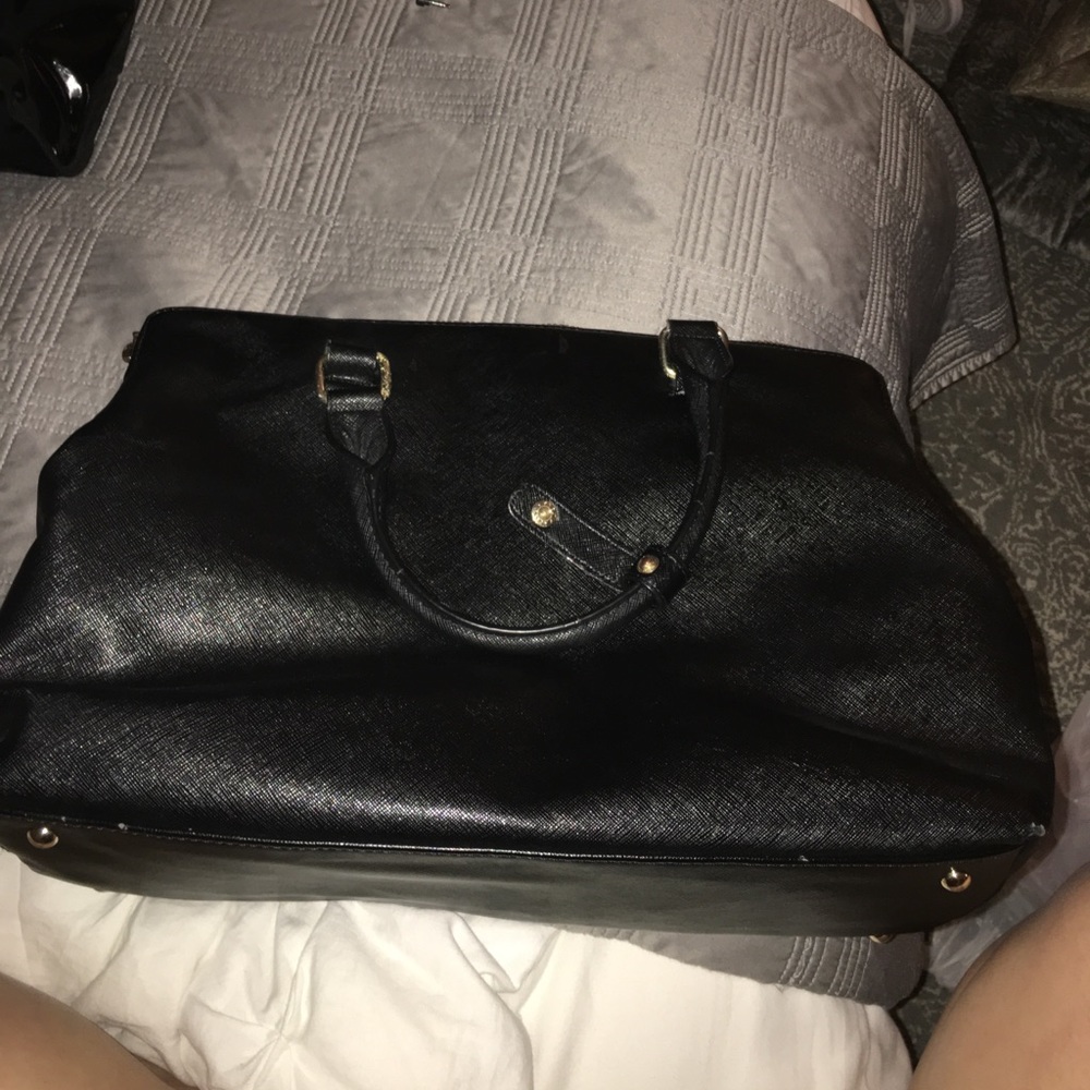 Zara Black Leather Tote