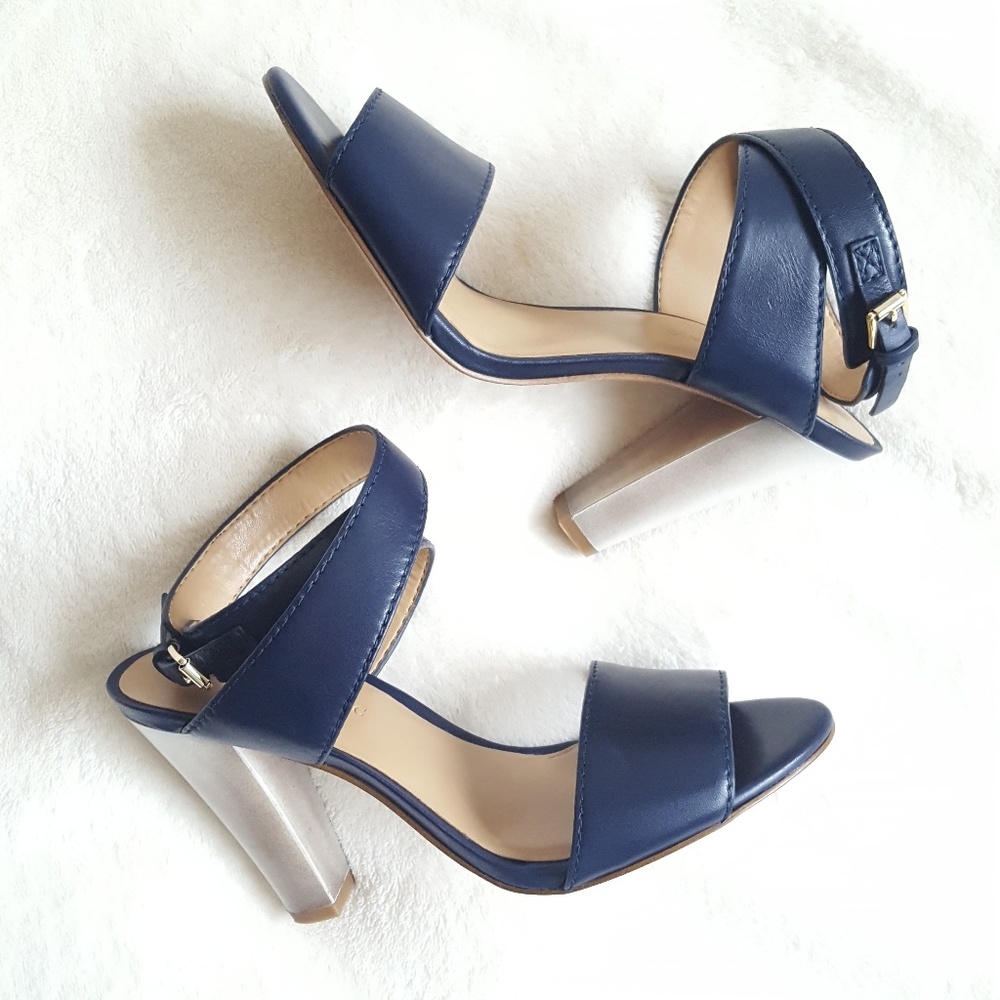 Banana Republic Blue Statement Heel Sandals