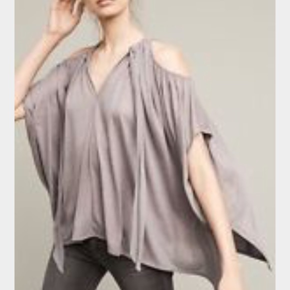 Anthropologie Tops - Anthropologie Deletta cold shoulder blouse