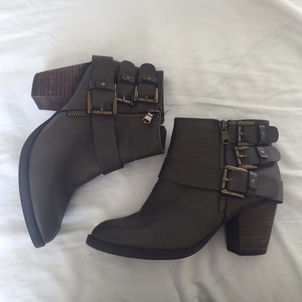 Brown/Grey Booties