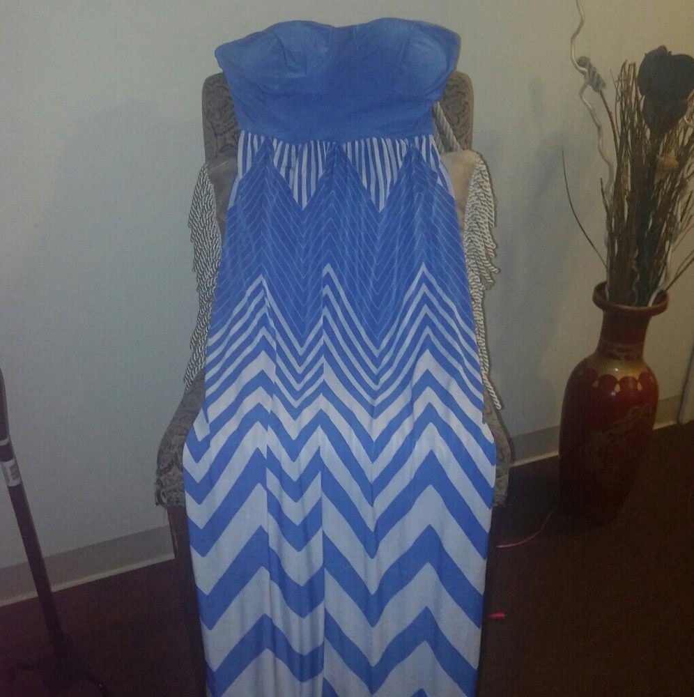 Silk long open back dress