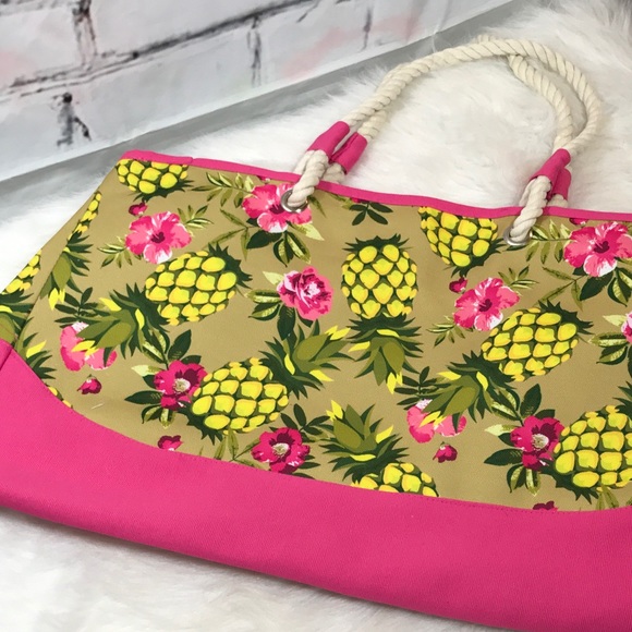 Coastal Rope Handle Pineapple 🍍 Tote - Picture 3 of 4