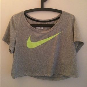 Nike crop top running shirt
