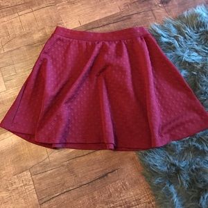 Burgundy skater skirt