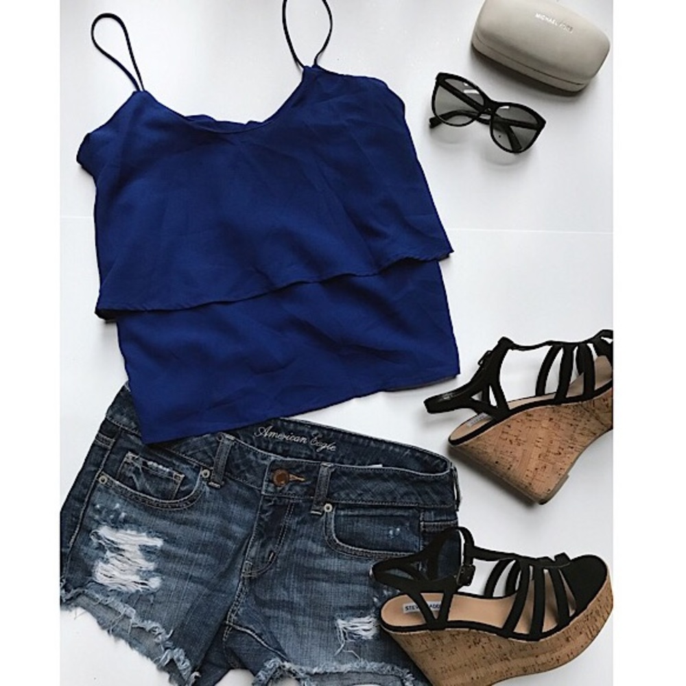 Layered Royal Blue Tank Top