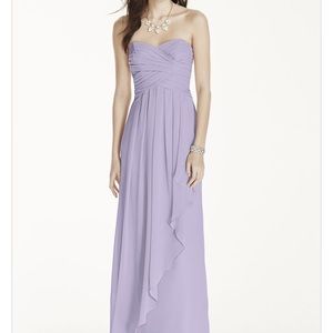 Lilac strapless chiffon maxi formal dress size 10