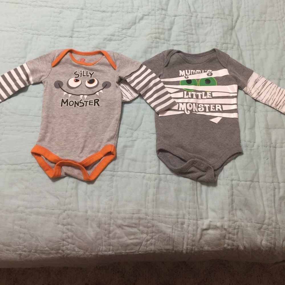 Boys 3-6 Month Halloween Onsies