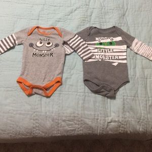 Boys 3-6 Month Halloween Onsies