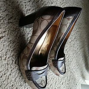 Coach size 9 brown shoes