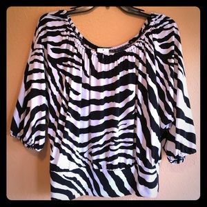 NWT Express zebra print medium blouse.