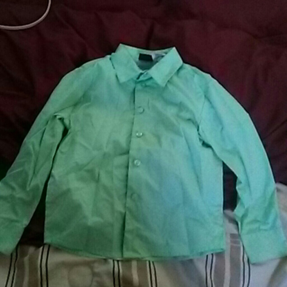 Little boys long sleeve dress button up