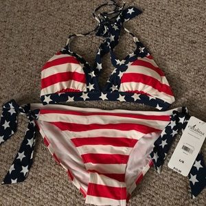 American Flag triangle bikini set