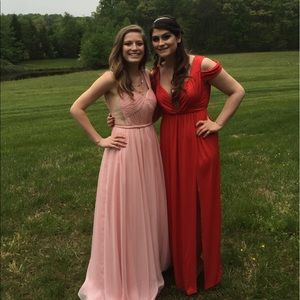 Light pink prom dress