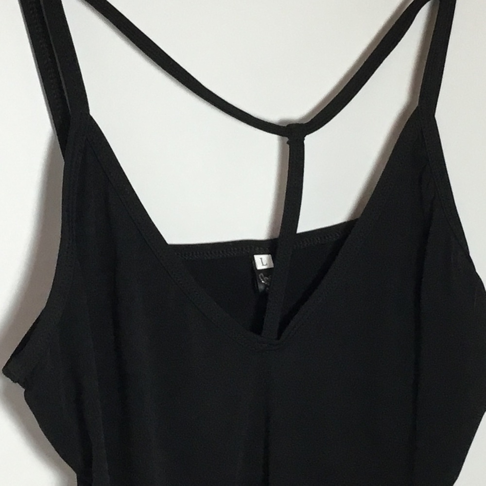 Yu Fei Ladies Top Large Black Sexy Strappy Top New
