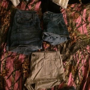 3 pairs of assorted shorts