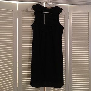 Pins and Needles Black Ruffle Neck Dress